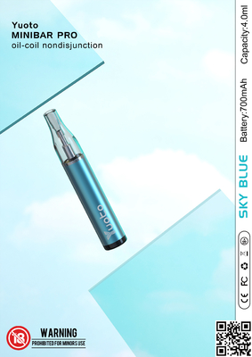 اندازه قابل حمل پرپف یکبار مصرف Vape 650mAh ساخته شده در باتری