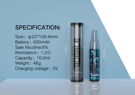 Yuoto bubble 4000 puffs 650 mah 10ml مش کویل یکبارمصرف ویپ قابل شارژ بدون جدایی پینا کولادا ecig vapor