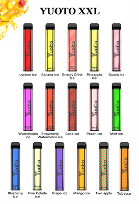 Yuoto xxl 2500 puffs 1200mah 7ml مایع مربع شکل yuoto ویپ یکبار مصرف yuotovape ویپ غلاف
