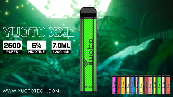 Yuoto xxl 2500 puffs 1200mah 7ml مایع مربع شکل yuoto ویپ یکبار مصرف yuotovape ویپ غلاف کارخانه اصلی در چین
