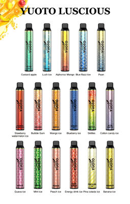 Yuoto Luscious 3000 Puffs Vape یکبار مصرف باتری 1350 میلی آمپر ساعتی 8.0 ML E-Juice