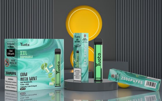 7 میلی لیتر یوتو یکبار مصرفی وپ XXL 2500 پف دستگاه طعم