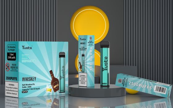 باتری 1200mah XXL 2500 Puffs Vape دستگاه ظرفیت 7ml E مایع