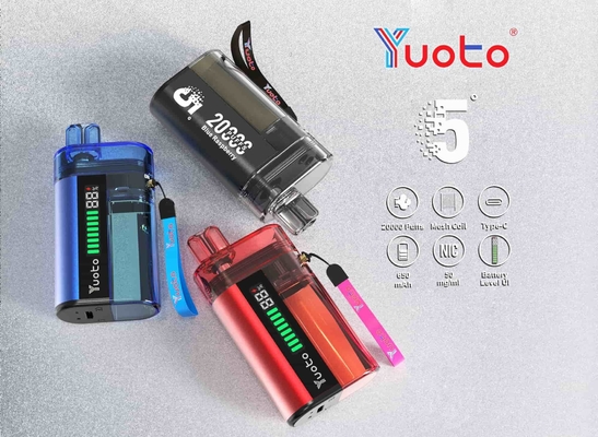 ویپ یکبار مصرف YUOTO با جریان هوای قابل تنظیم، ظرفیت باتری 850 میلی آمپر ساعتی و توان 10-12 وات